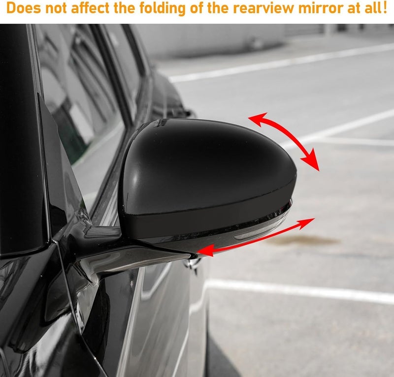 Moonlinks Compatible with Nissan Altima 2019 2020 2021 2022 2023 2024 Left Side Mirror Cover Replacement, Glossy Black Exterior Left Driver Side Door Rear view Mirror Cap Trim Affordable fast purchase options - Image 3