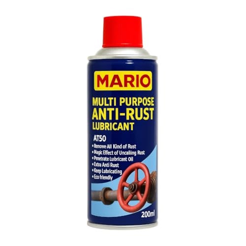 Mario AT-50, Multipurpose Spray, Lubricant, Rust Remover, Cleans Bike Chains, Squeak Noise Remover, Stain Remover, and Cleaning Agent 200ml - Image 1