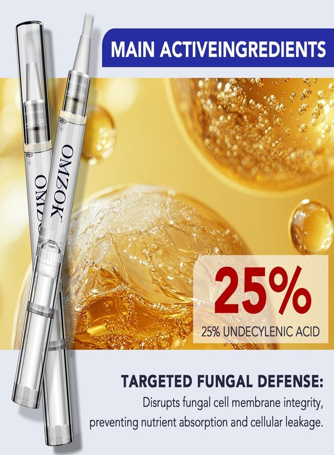 OMZOK Toenail Fungus Pen - 25% Undecylenic Acid, Tea Tree Oil - Toenail Fungus Treatment Extra Strength for Toe Nail Repair Pen for Damaged Nails, Foot Fungal Nail Treatment for Fungi Funginail - 5pcs - Image 5