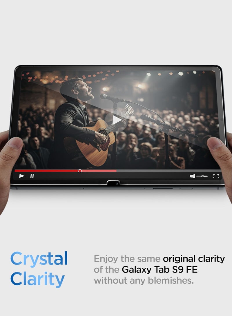 Spigen واقي شاشة Glastr Slim لهاتف Samsung Galaxy Tab S9 FE (10.9 بوصة) من الزجاج المقوى الفاخر - Image 4