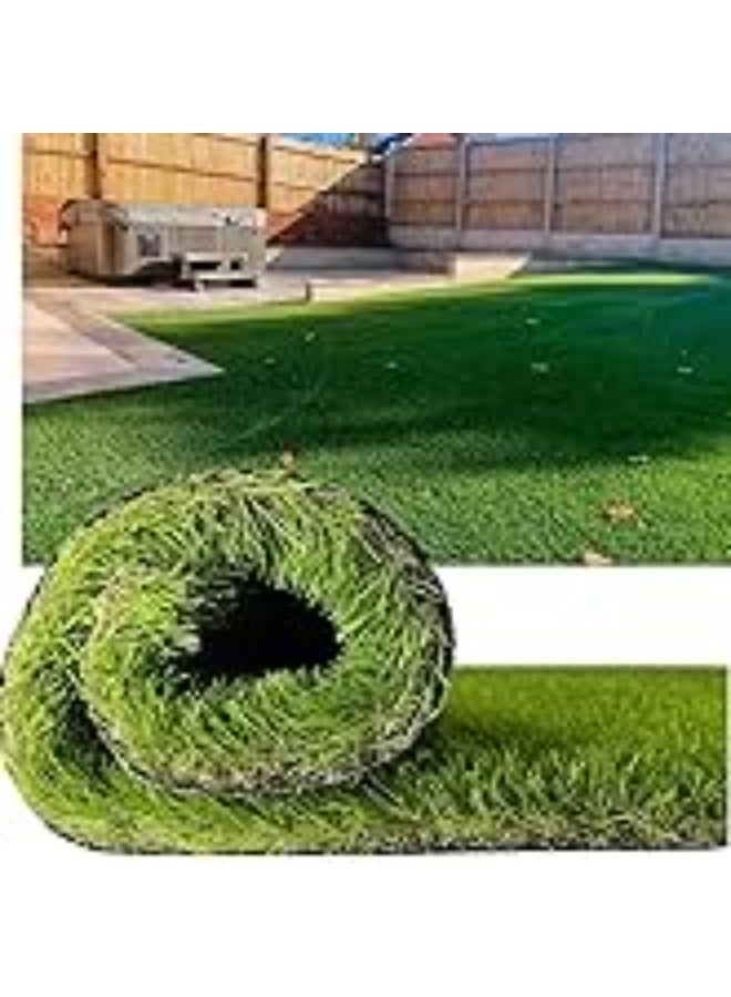 سجادة نجيلة عشب صناعي أخضر – 5 متر × 1 متر × 3 سم - Image 2