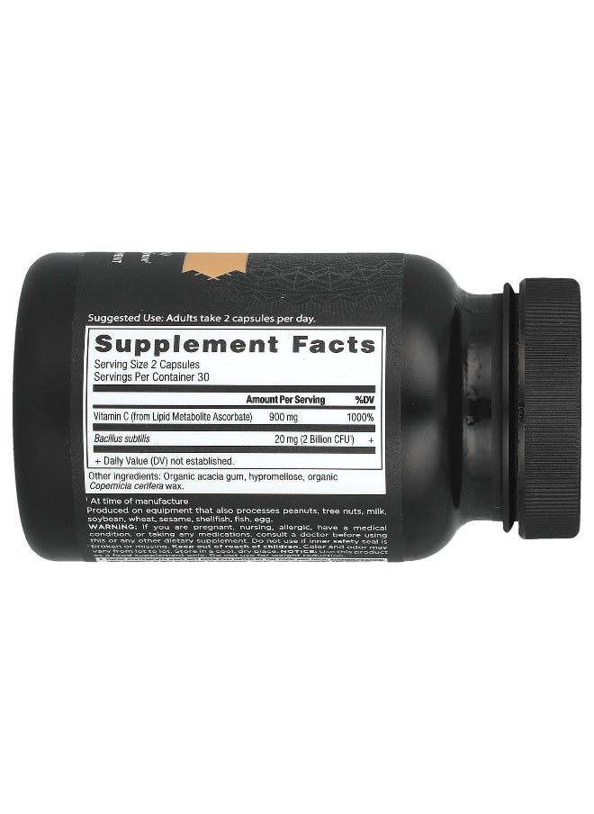 Ancient Nutrition - Ancient Nutrition, Vitamin C + Probiotics, 60 Capsules - Image 1
