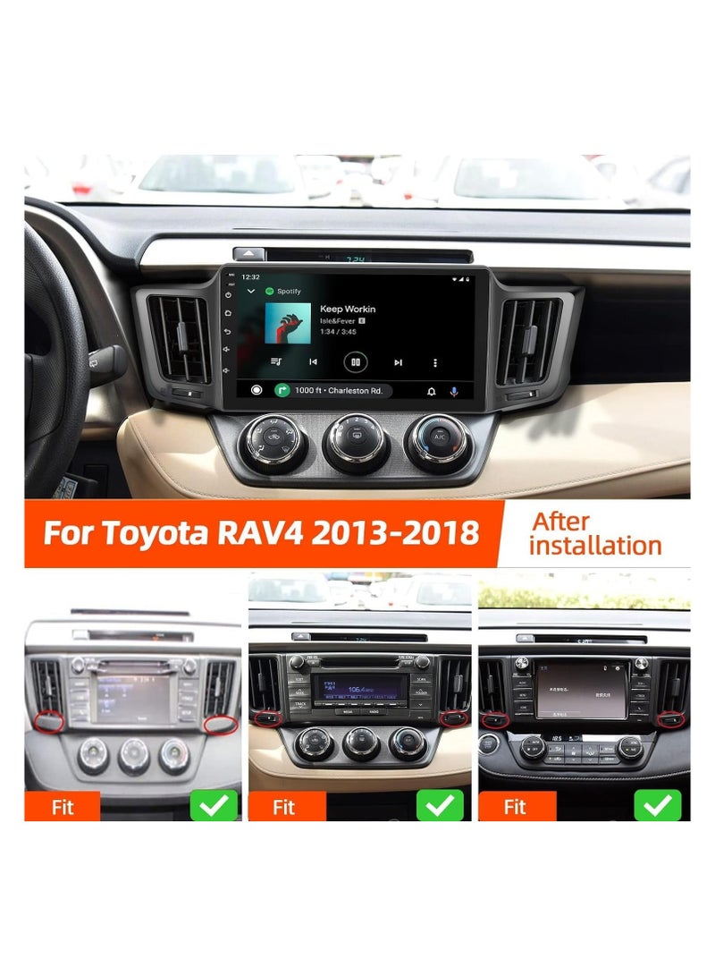 Android Car Stereo for TOYOTA RAV4 2013-2017 2GB RAM 32GB ROM 10 Inch Support Apple Carplay, MirrorLink WiFi BT, 2.5D IPS Touch Screen with AHD Camera Included