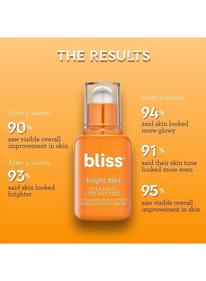 BLISS Bright Idea Vitamin C Brightening Serum | Collagen Boosting and Protects Elasticity | Clean | Paraben Free | Cruelty-Free | Vegan | 1 oz - Image 3