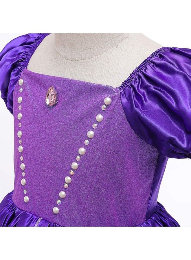 NIBEMINENT Sofia Aurora Cinderella Fancy Party Dress Costume Set With Accessories Purple 170cm - Image 5