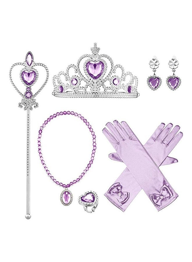 NIBEMINENT Sofia Aurora Cinderella Fancy Party Dress Costume Set With Accessories Purple 170cm - Image 2