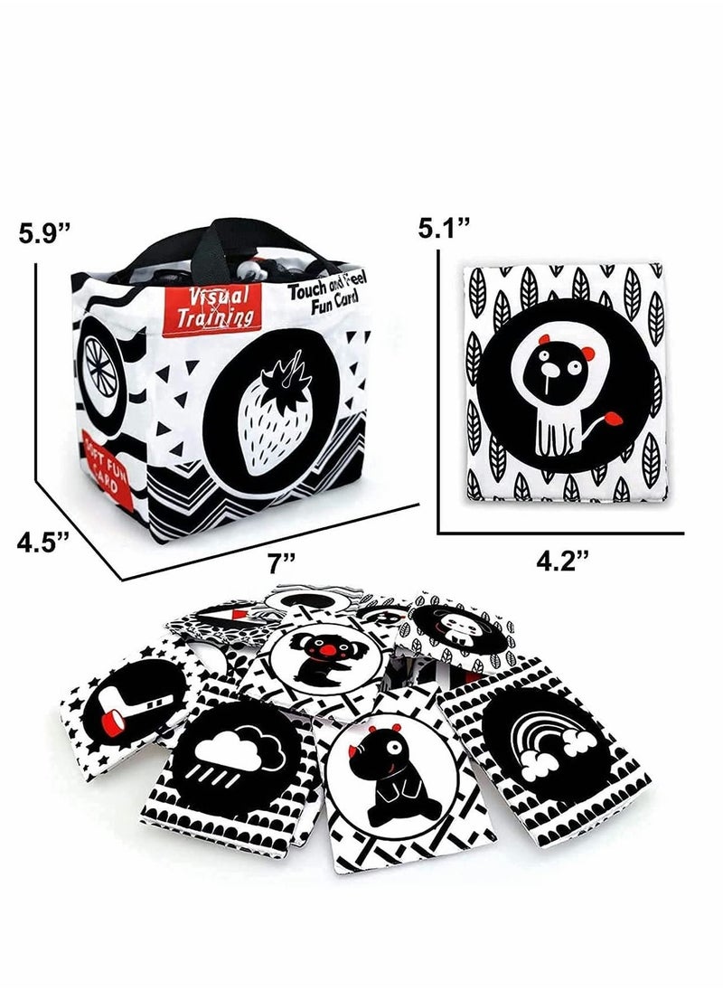 Y&D Black and White Baby Intelligence Fun Letter Card Portable Set Cloth Book Early Educational Toys Perfect for Shower Gift  - Image 5