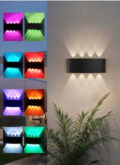MODI 8*2W Modern LED RGB Multi Color Wall Light , IP65 Waterproof, 1500lm, Up & Down Lighting - Black  - Image 1