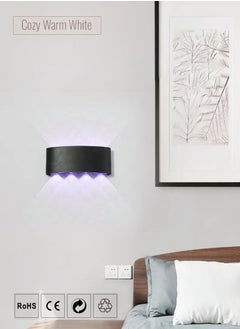 MODI 8*2W Modern LED RGB Multi Color Wall Light , IP65 Waterproof, 1500lm, Up & Down Lighting - Black  - Image 4