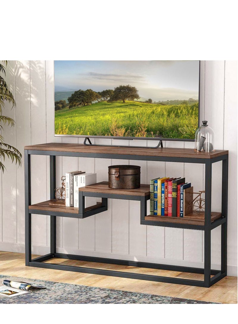 Home Gallery Home gallery 2 Layer Side Console Table Hall Storage Shelf 80x120x30  - Image 1