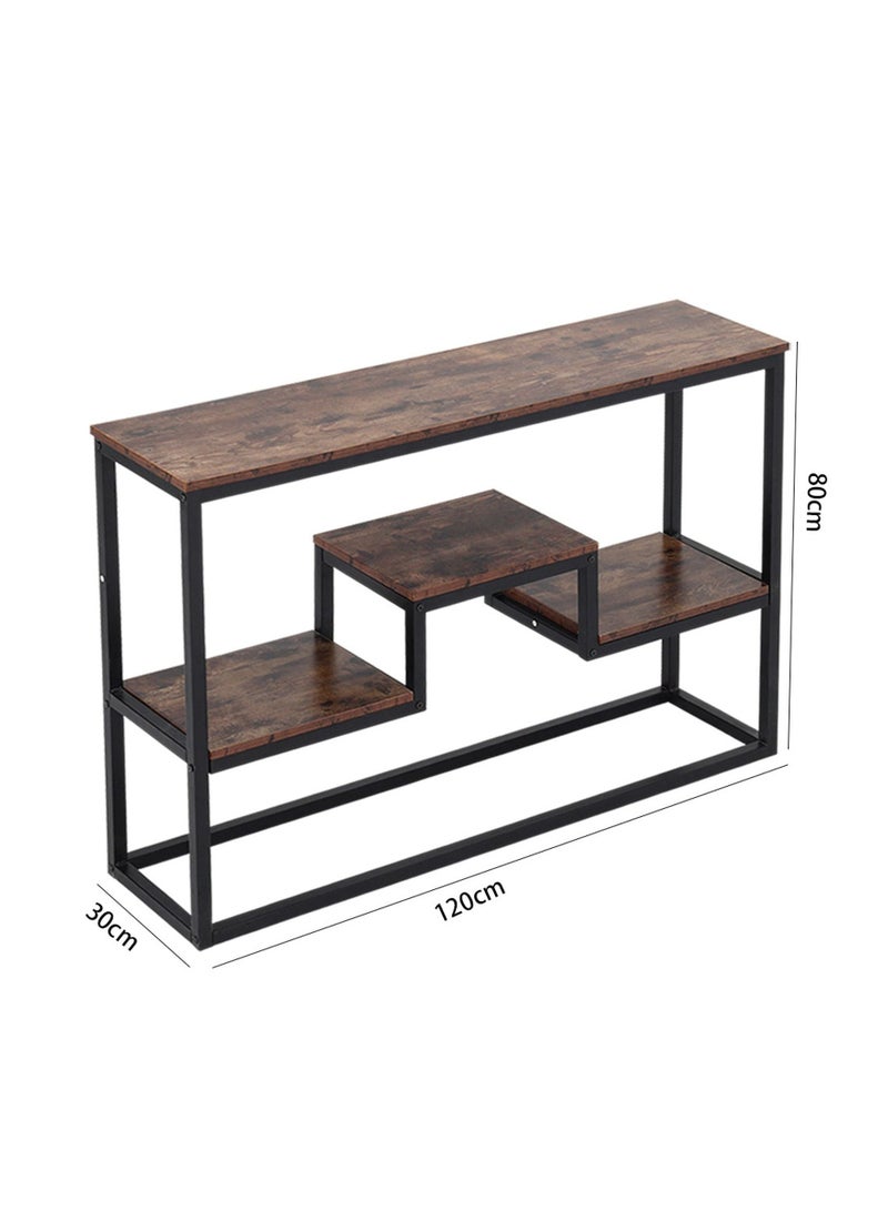 Home Gallery Home gallery 2 Layer Side Console Table Hall Storage Shelf 80x120x30  - Image 2
