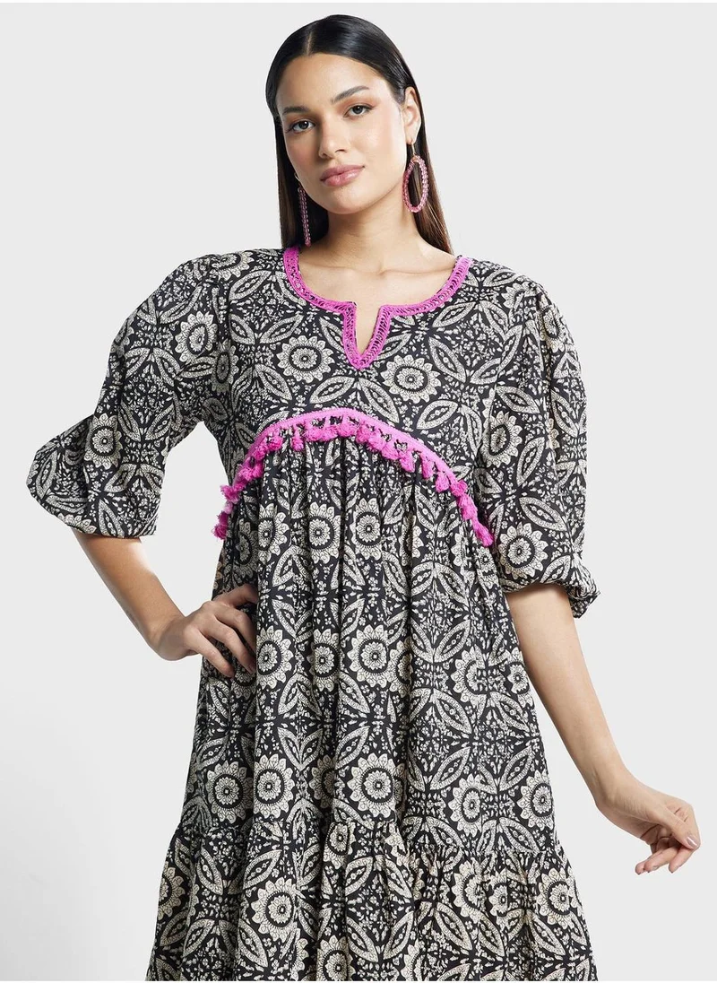 kolaba Printed A-Line Dress