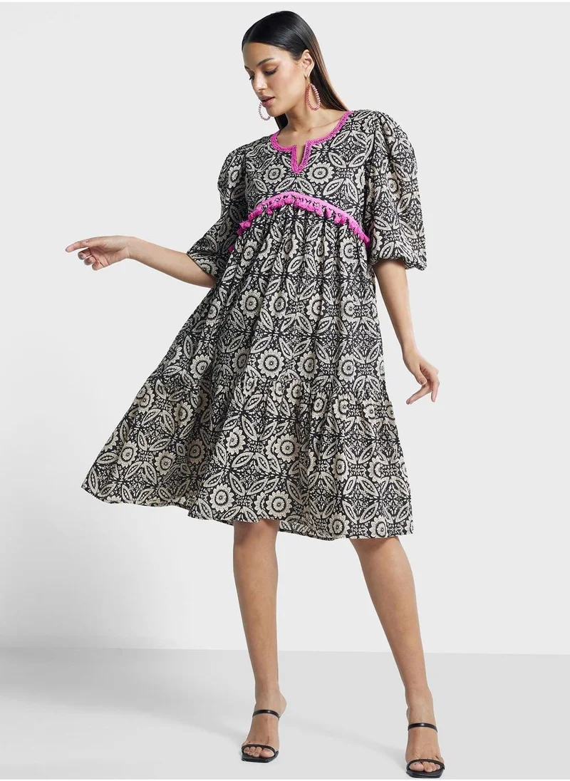 kolaba Printed A-Line Dress
