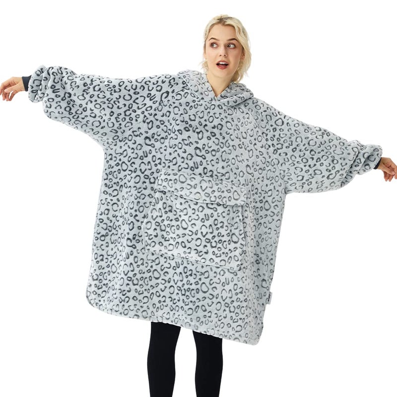 Krifey Wearable Blanket Hoodie, Oversized Sherpa Hooded as Birthday Gifts for Mom Women Girlfriend Men, Cozy Sweatshirt with Giant Pocket - Image 1