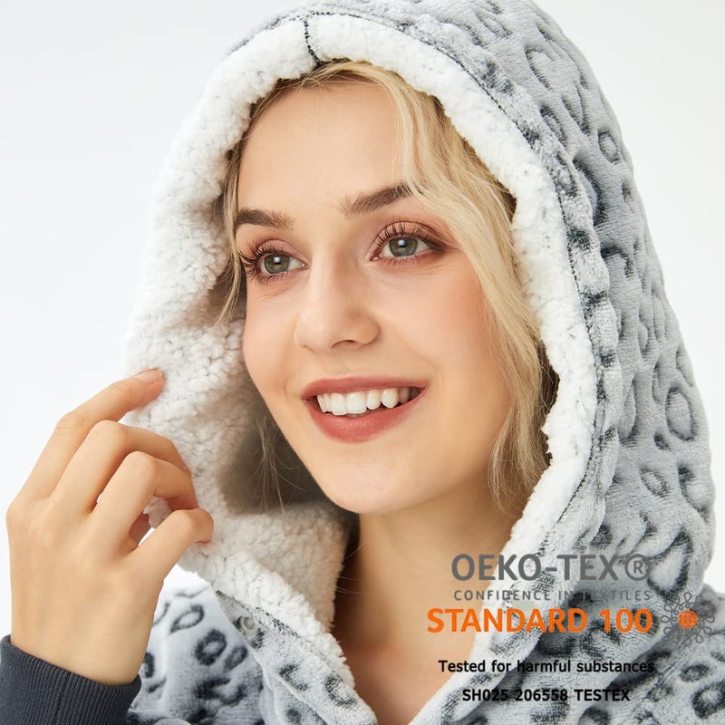 Krifey Wearable Blanket Hoodie, Oversized Sherpa Hooded as Birthday Gifts for Mom Women Girlfriend Men, Cozy Sweatshirt with Giant Pocket - Image 2