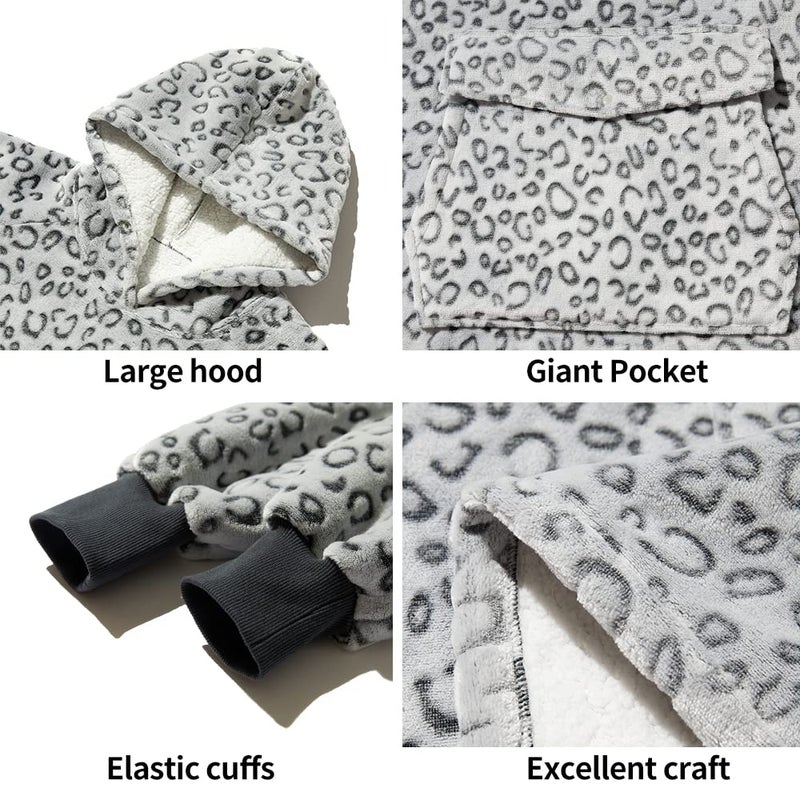 Krifey Wearable Blanket Hoodie, Oversized Sherpa Hooded as Birthday Gifts for Mom Women Girlfriend Men, Cozy Sweatshirt with Giant Pocket - Image 4