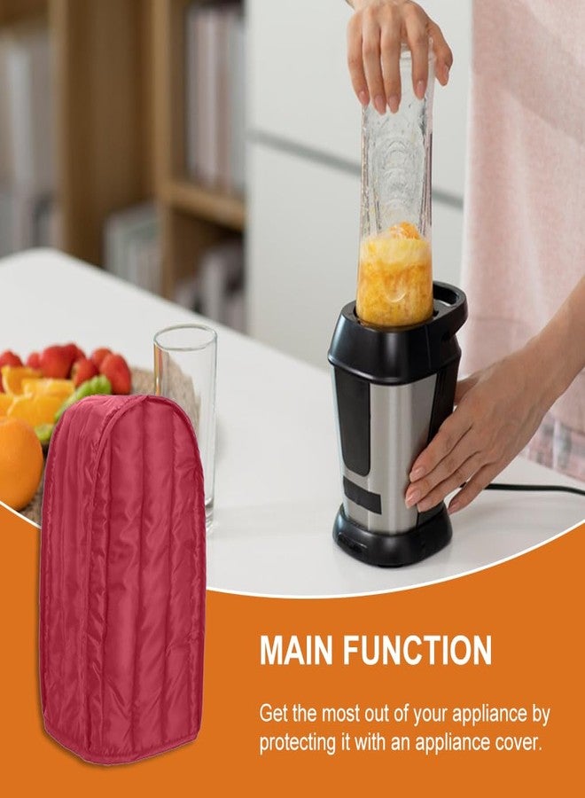 كاسكلينو غطاء واقٍ من الغبار لخلاط المطبخ، غطاء من البوليستر المقاوم لبصمات الأصابع لخلاط قائم أو ماكينة قهوة، غطاء مقاوم للغبار والبقع لأجهزة المطبخ (لون أحمر خمري) - Image 3