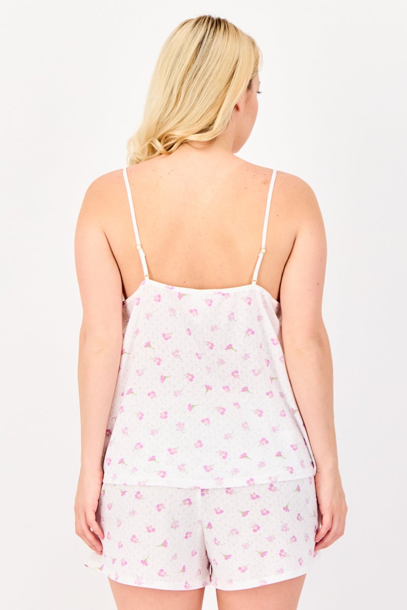 Flora By Flora Nikrooz Women 2 Pieces Floral Sleepwear Top And Shorts Set, Multicolor - Image 2