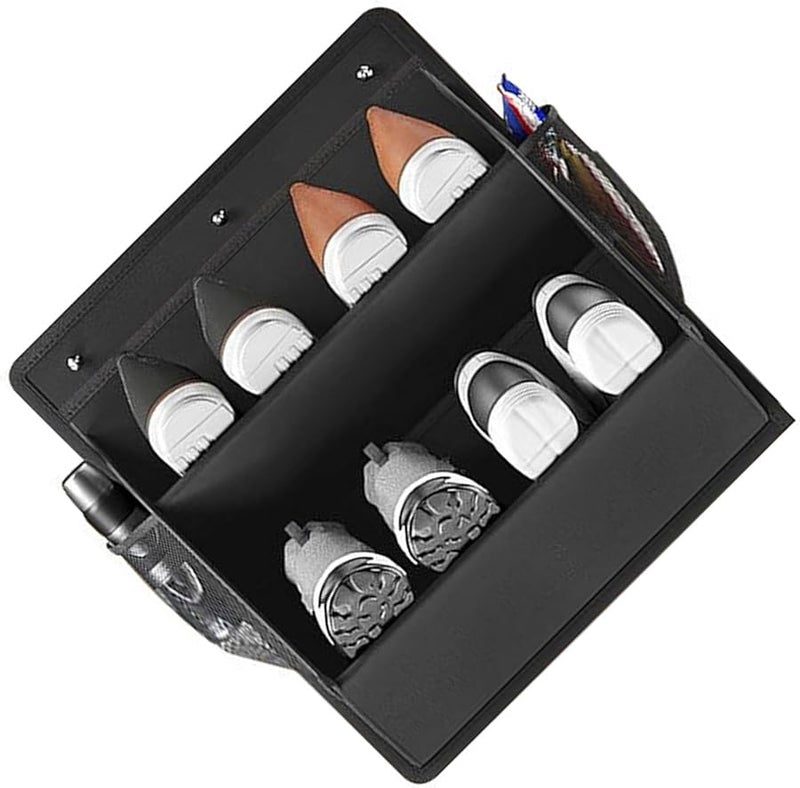 حقيبة تخزين مثبتة على الباب الأسود للأحذية والألعاب في المنازل والعربات المقطورة، حقيبة قماشية لتوفير المساحة - Image 5