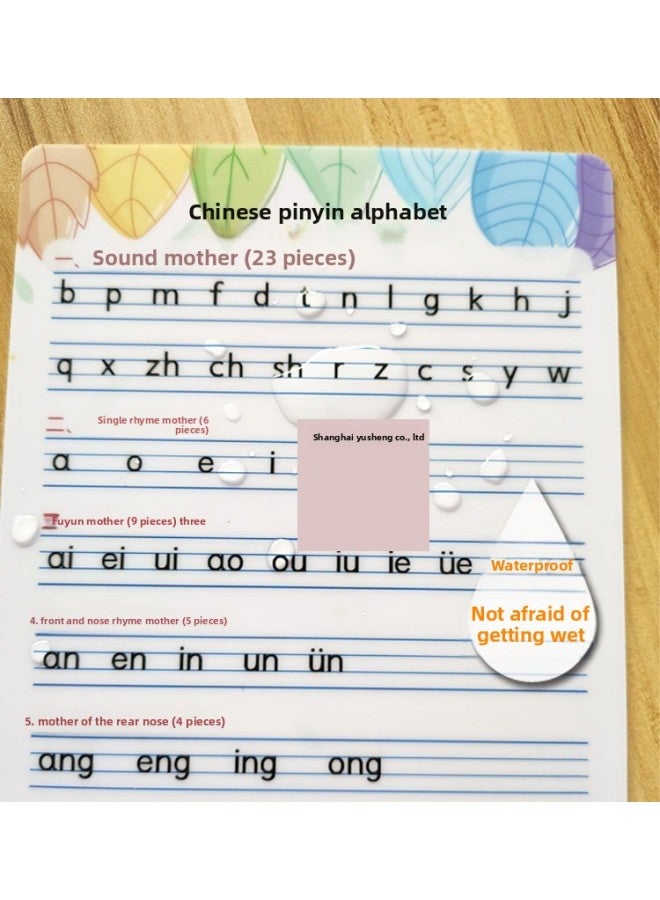 The First Grade Chinese Pinyin Alphabet Initial Consonant Vowel Overall Recognition Syllable Chemical Element Periodic Table Card-Specifications:Decomposition Within 10