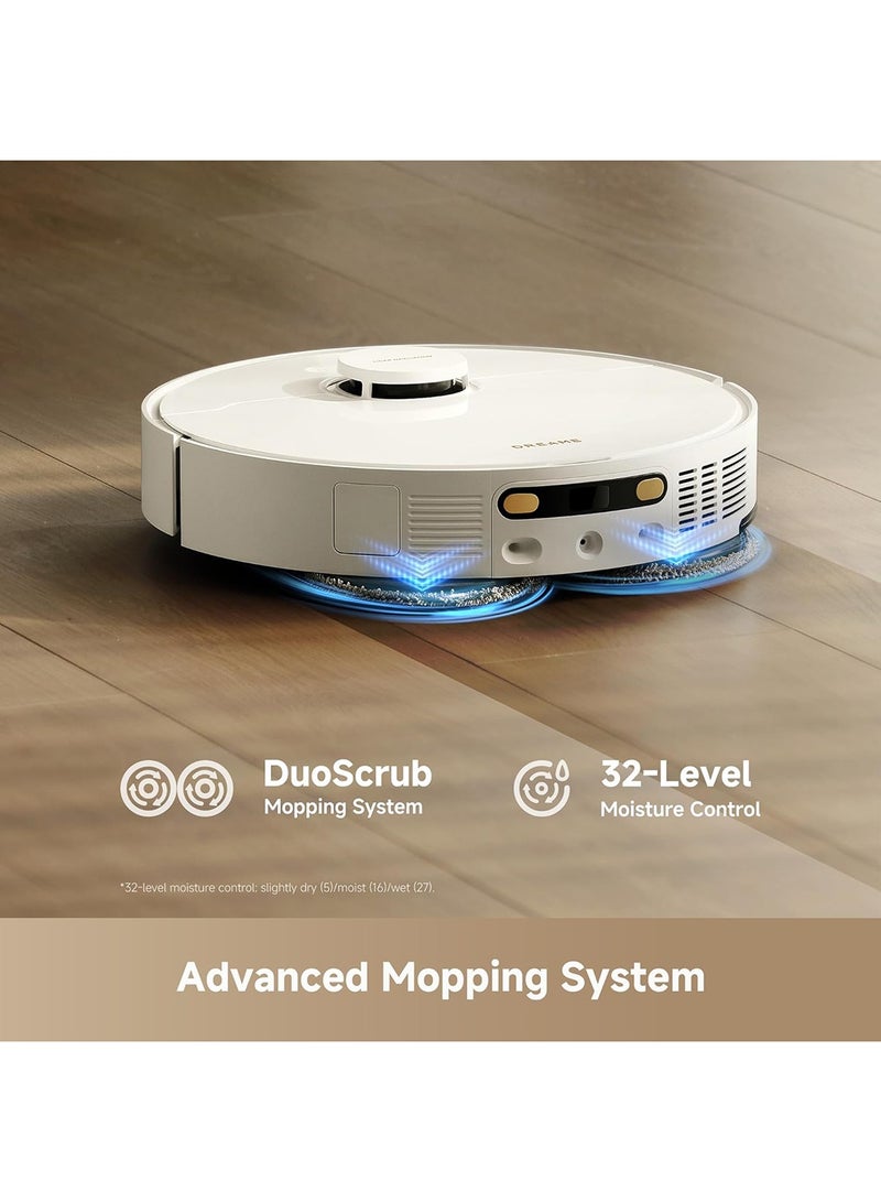 DREAME L50 CE Ultra Robot Vacuum and Mop with 25,000Pa Suction, Extendable Side Brush and Mop, AceClean DryBoard & 80°C Mop Self-Cleaning, 100-Day Auto-Empty, Hot Air Drying, Auto Water Tank Refilling 75 W RLL53SE-L50UCE-W White - Image 2