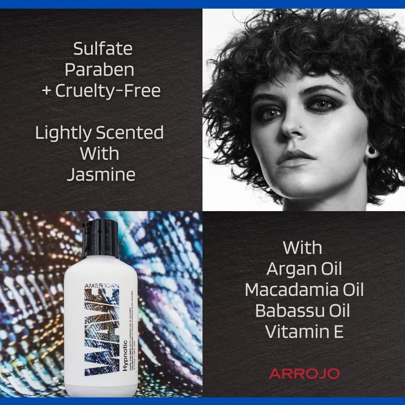 ARROJO Hypnotic Calming Curl Cream â€“ Nourishing Curl Cream for Curly Hair & Wavy Hair â€“ Anti Frizz Curl Defining Cream for Calm Curls â€“ Sulfate & Paraben-Free Curly Hair Products (6 oz) - Image 2