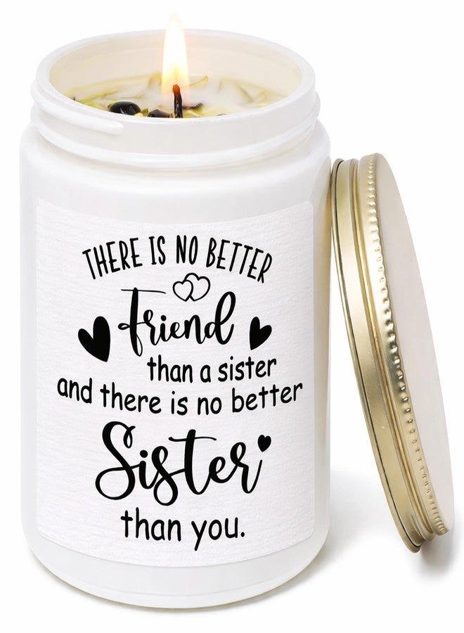 KORMMCO Mothers Day Scented Candle Gift for Sister, There is No Better Friend Than a Sister - Funny Birthday, Graduation & Christmas Gift for Sister - Lavender Vanilla 7oz - Image 1