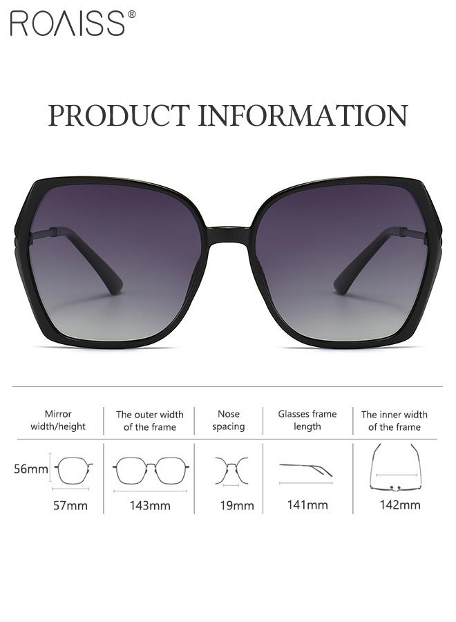 roaiss Women's Polarized Butterfly Sunglasses, UV400 Protection Sun Glasses Rhinestones Decoration, Fashion Anti-glare Sun Shades for Women with Glasses Case, 57mm - Image 4