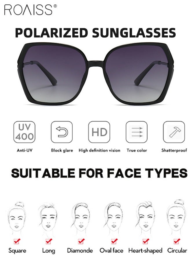 roaiss Women's Polarized Butterfly Sunglasses, UV400 Protection Sun Glasses Rhinestones Decoration, Fashion Anti-glare Sun Shades for Women with Glasses Case, 57mm - Image 5