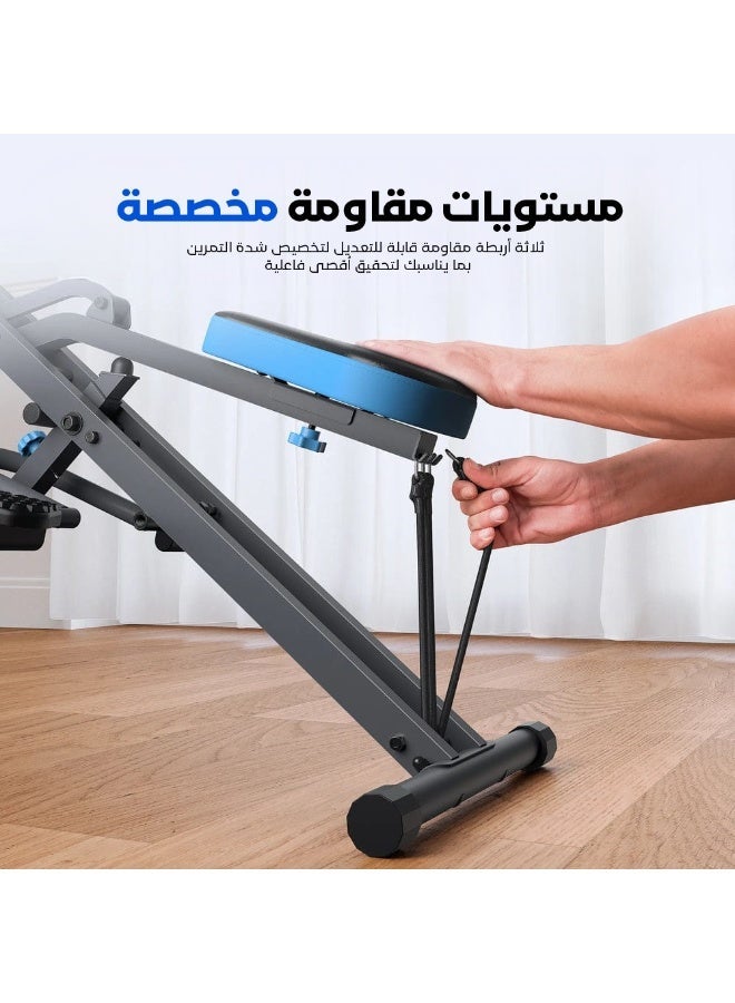 ميراتش جهاز السكوات، ميراش R07، ٢ في ١ (سكوات + تجديف)، سهل التركيب وقابل للطي، جهاز تمرين المؤخرة، وتمارين الأرجل في المنزل - Image 4