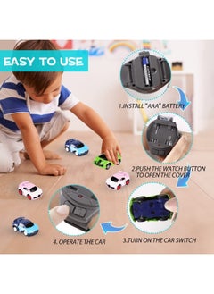 REOCLE Remote Control Car Watch Toys Mini Racing Cars Wrist Toy RC Small Car Interactive Outdoor Birthday Gifts for Boys and Girls  - Image 5