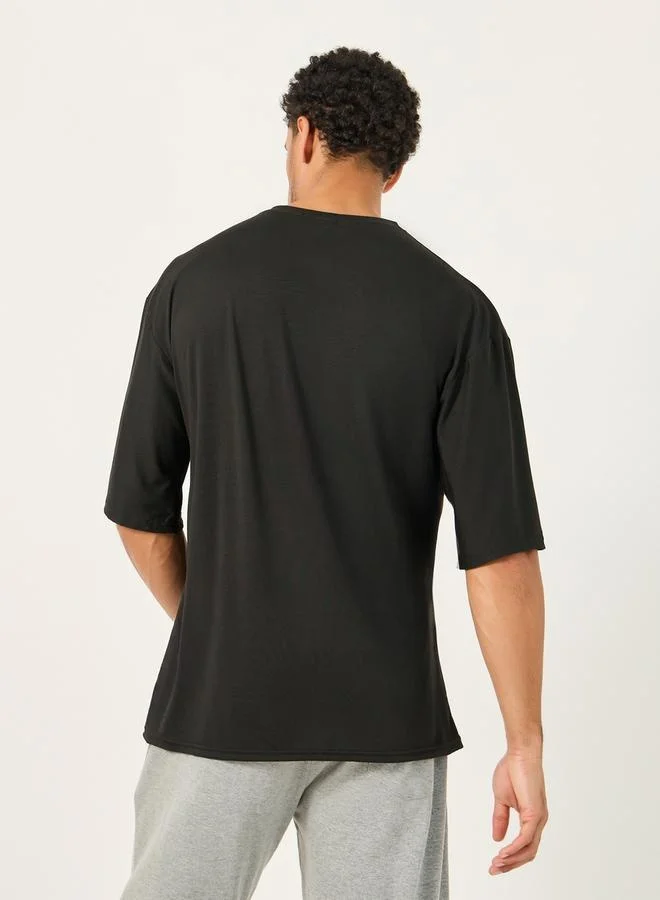 Styli Graphic Print Short Sleeves Oversized T-Shirt