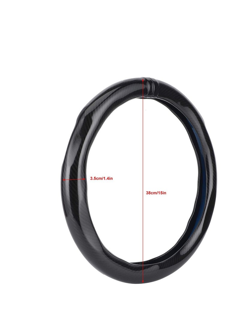 SYOSI Steering Wheel Cover, 15in Car Steering Wheel Cover Carbon Fiber Style Steering Wheel Cover Protection Ergonomic Design Universal  - Image 3