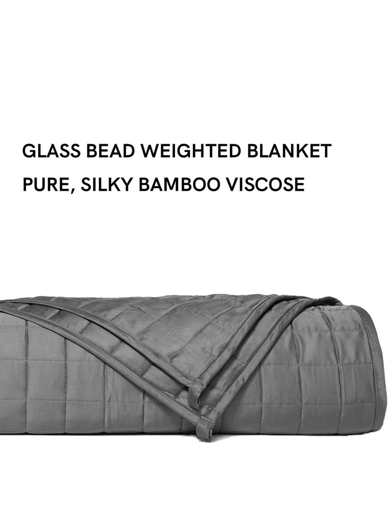 Sharpdo All-Cotton Dark Gray Gravity Blanket, Soothing Sleep, Relieving Stress, Suitable for All Seasons, 20 Pounds  - Image 4