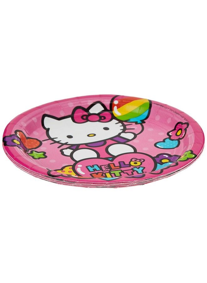 Amscan Adorable Hello Kitty Rainbow Round Plates 7" Multicolor - Image 2