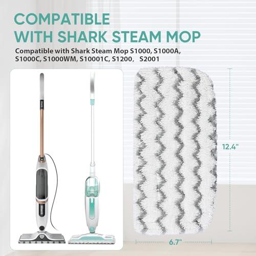 BIHARNT 6 Pack S1000 S2001 Steam Mop Replacement Pads for Shark S1000 S1000A S1000C S1000WM S10001C S1200 & S2001 SteamSpot Steam Mop - Image 2