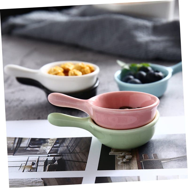 Ceramic Mini Dipping Bowl With Handle Snack And Condiment Dish For Home And Restaurants - Image 4