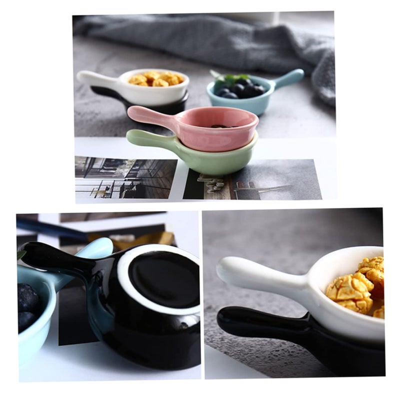 Ceramic Mini Dipping Bowl With Handle Snack And Condiment Dish For Home And Restaurants - Image 2