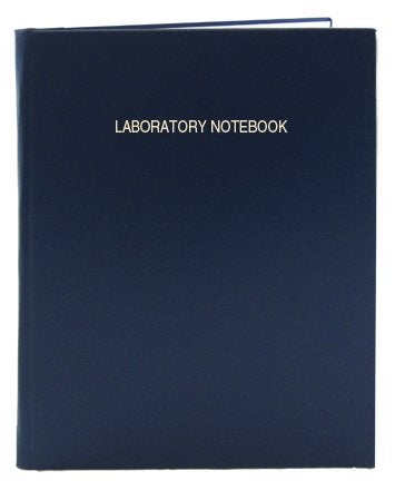 BookFactory Blue A4 Lab Notebook - 168 Pages (5mm Grid Format), A4-8.27 x 11.69 (21 cm x 29.7cm), Blue Cover, Section Sewn Hardbound Laboratory Notebook (Made in USA) - Image 1