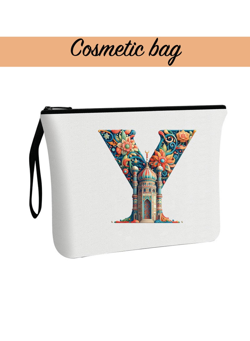 PRINTSHOP4ME Pack of 3 Initial Monogram Gift Set - Black Coffee Mug, Cosmetic Bag and Cotton Tote bag Set - Gift Set for Her - Perfect for Ramadan, School, Travel and Birthday Gift - Image 4