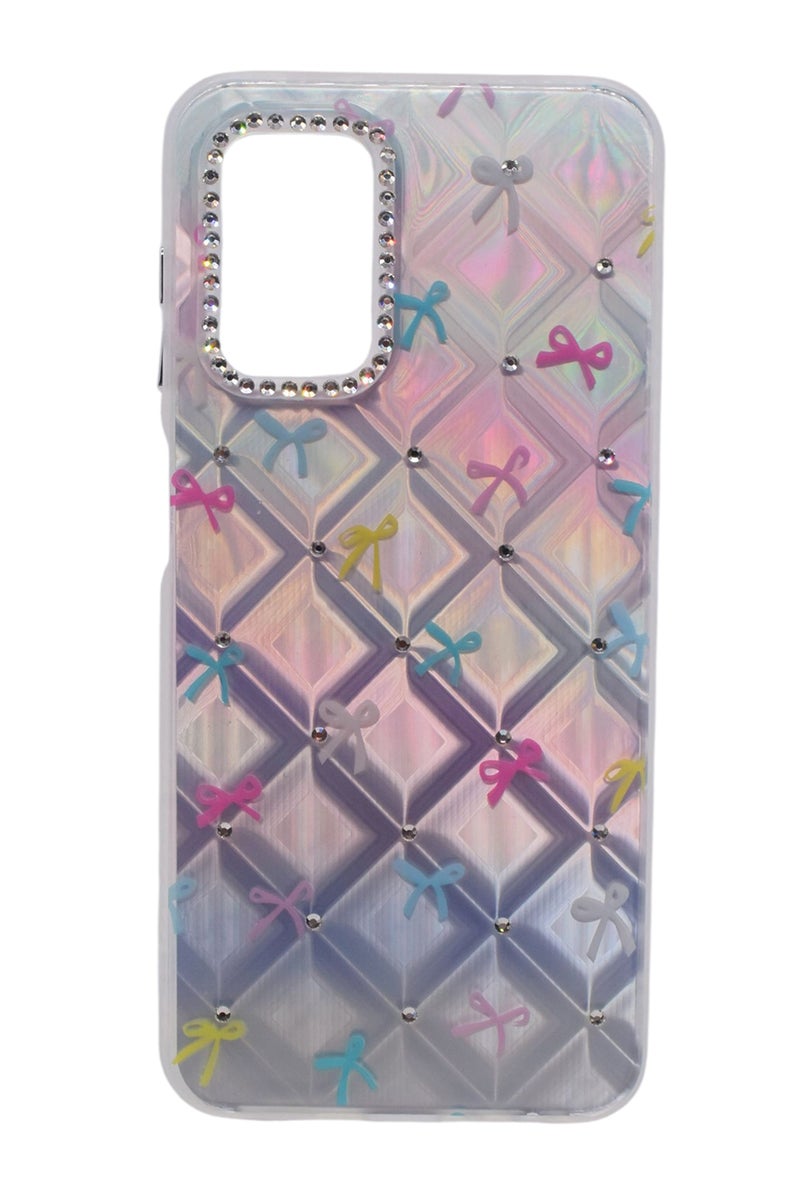 CFS TPU Bows Printed Back Cover Case with Rhinestone Camera Border For Samsung Galaxy A13 - Multicolor - Image 1