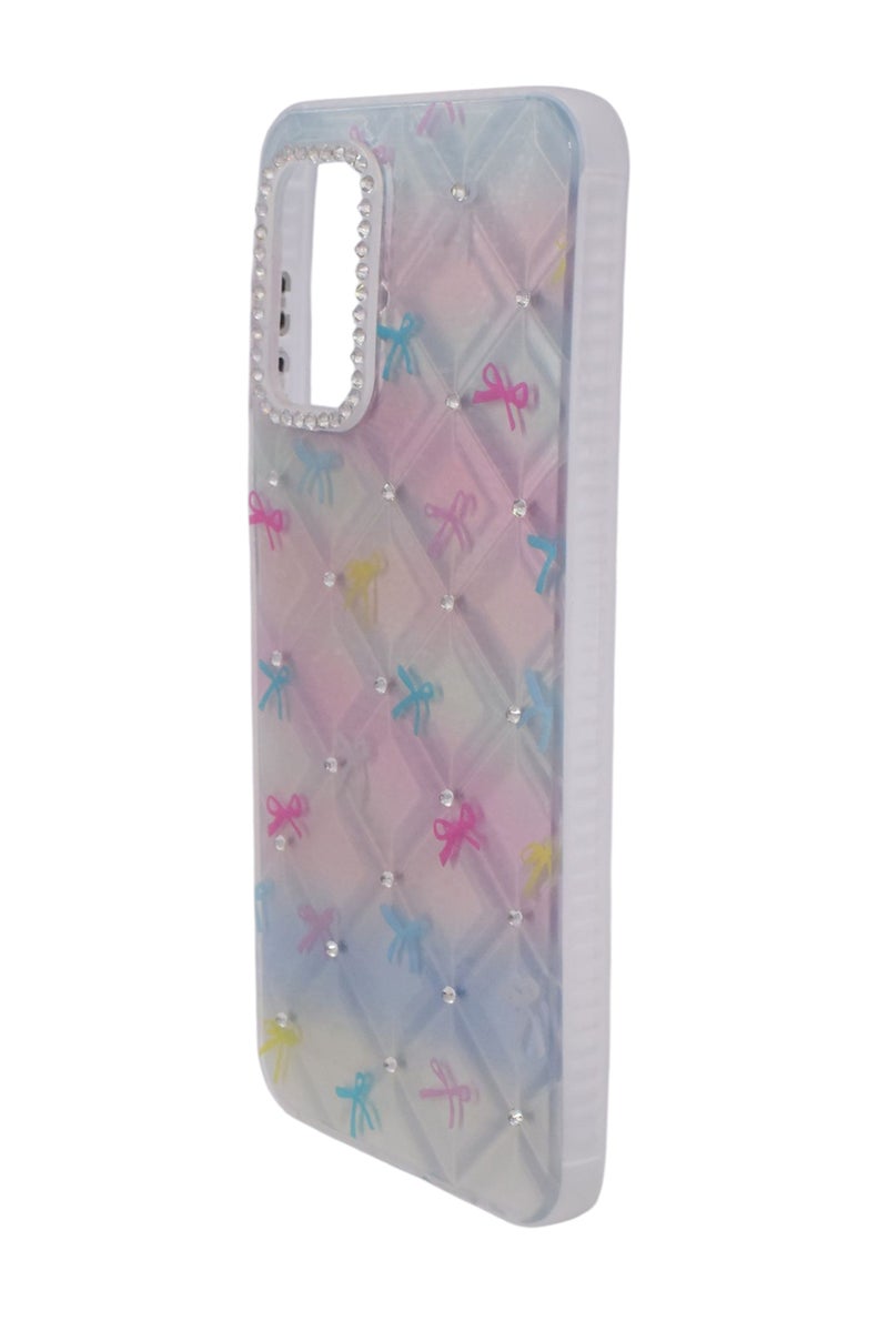 CFS TPU Bows Printed Back Cover Case with Rhinestone Camera Border For Samsung Galaxy A13 - Multicolor - Image 2