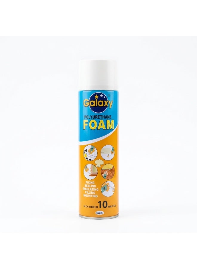 Galaxy Blue Polyurethane Foam 500ML - Professional Grade PU Spray Foam Insulation Sealant for Fixing, Sealing, Insulating & Mounting - Fast Setting 10 Minutes Tack Free - Multi-Purpose Construction Foam - Image 4
