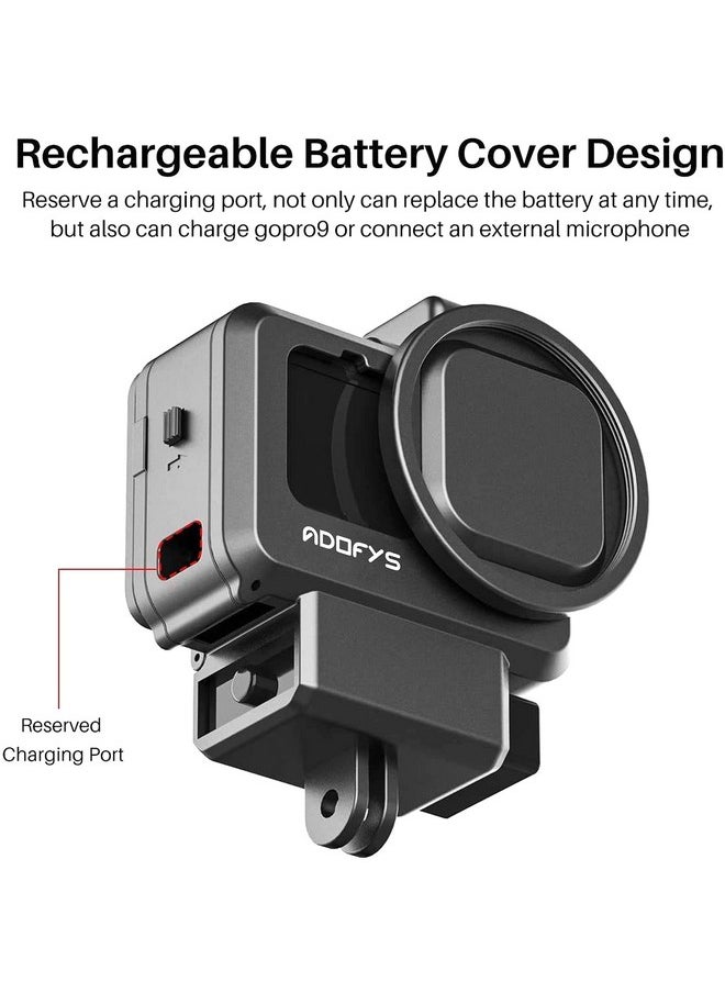 Mount And Accessory For Gopro 9/10&11 Black, Cold Shoe Mount Mic Light Stand Housing Case For Gopro Microphone Adapter Vlog Accessory Compatible With Tripod, Selfie Stick