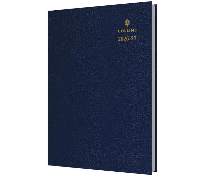 Collins 2026-2027 Mid/Academic Year Planner - 13 Month A5 Day-to-Page - Hard Cover - Collins Debden Desk Diary Blue (52M.60-2627) - Image 1