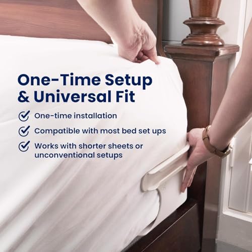 Cloudhome Bed Sheet Holders, Keep Sheets Tight and Secure, Bed Sheet Grippers for Perfectly Fit Bedding, Heavy Duty Mattress Straps for No More Loose Sheet, Special for Indian Bed, Big Size Set of 4 - Image 5