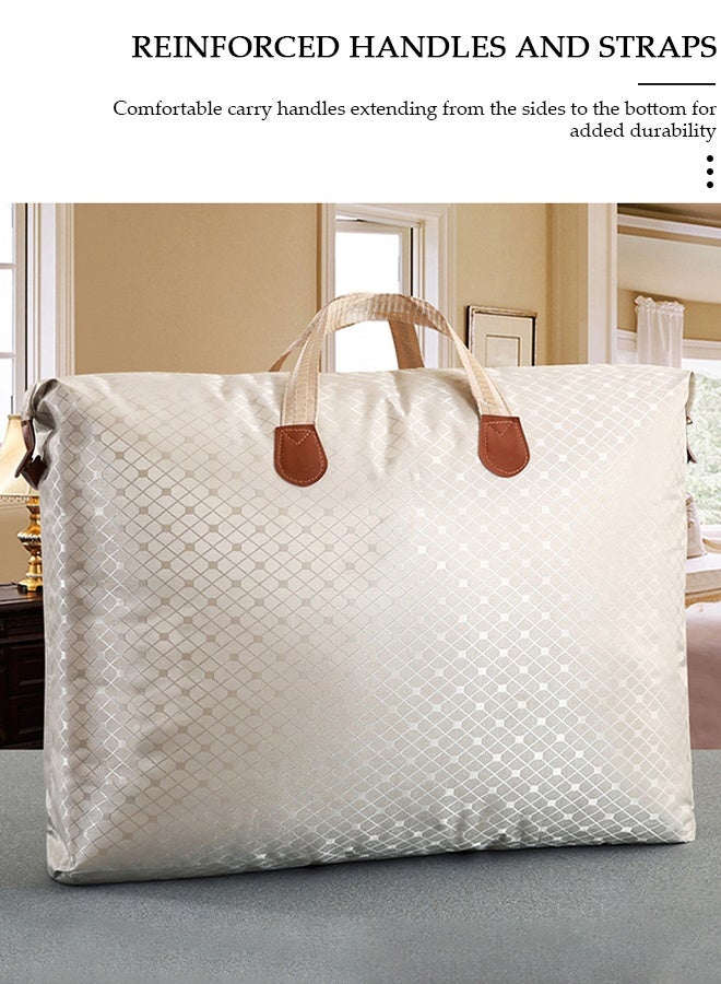 DUNISO Thicken Large Moving Storage Bag , Extra Large Zipper Storage Box, Clothes, Toys, Blanket Storage Bag, Bedding, Duvet, Quilt Dustproof  Moistureproof Reusable Moving Tote Bag for Traveling，Packing - Image 5