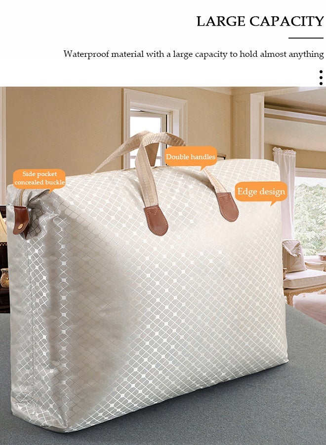 DUNISO Thicken Large Moving Storage Bag , Extra Large Zipper Storage Box, Clothes, Toys, Blanket Storage Bag, Bedding, Duvet, Quilt Dustproof  Moistureproof Reusable Moving Tote Bag for Traveling，Packing - Image 3
