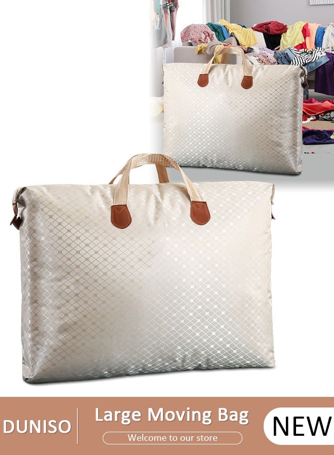 DUNISO Thicken Large Moving Storage Bag , Extra Large Zipper Storage Box, Clothes, Toys, Blanket Storage Bag, Bedding, Duvet, Quilt Dustproof  Moistureproof Reusable Moving Tote Bag for Traveling，Packing - Image 1