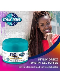 Stylin Dredz Extra Strong Hold Twisiting Gel Toffee Super Shine Formula Single  - Image 3